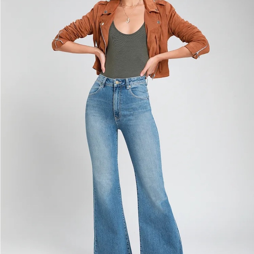 ROLLA'S Eastcoast Light Blue High-Rise Flare Jeans